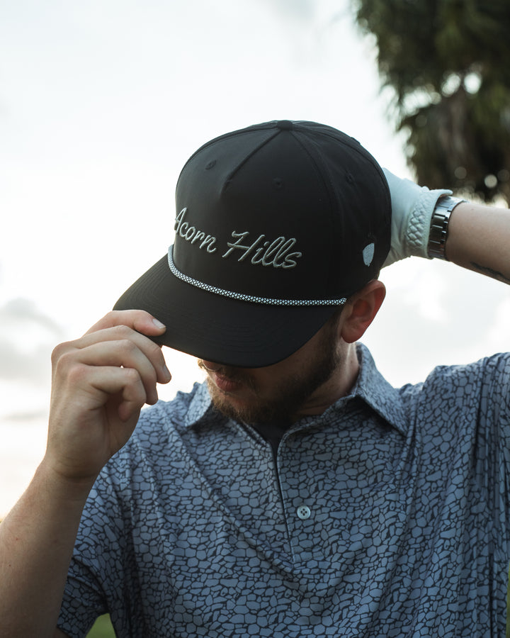 Performance Script Rope Hat - Black