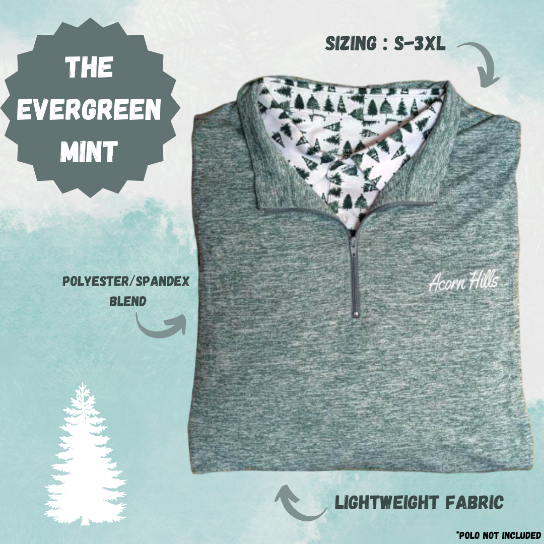 Evergreen Mint Lightweight quarterzip